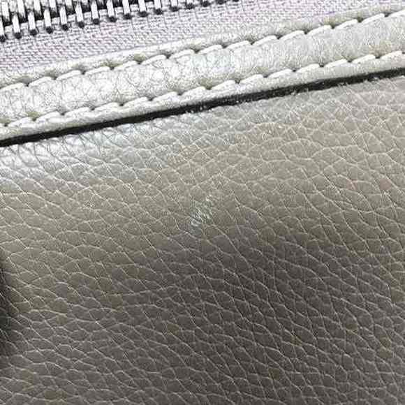 Celine Luggage Micro Shopper Handbag Leather Bag Tote Gray Beige Calf Women's - Picture 6 of 10